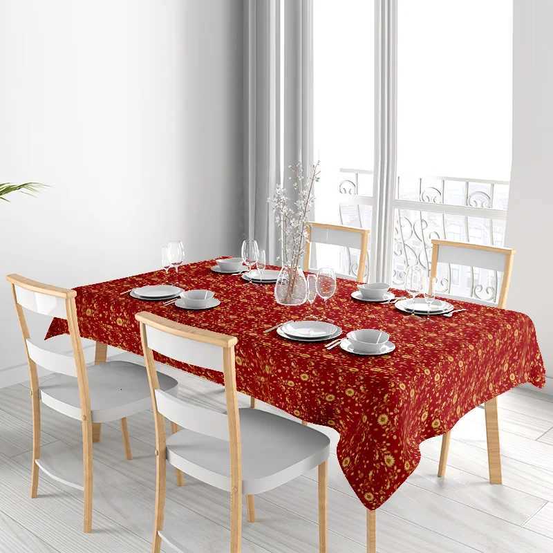 Waterproof Tablecloth Vintage Floral Dining Table Cover Washable Kitchen Table Topper Rustic Farmhouse Decor Party Wedding Table H251211