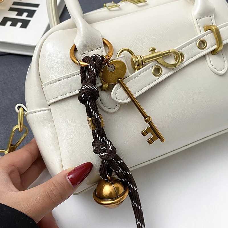 MOODS Mini Bost Top-handle Bags For Wen 2025 Luxury Designer Purses And Handbags Small Shoder Crossbody Bag With Pendants Y251211