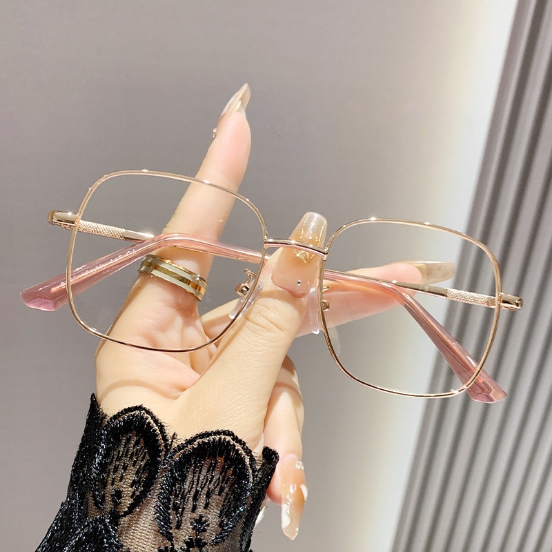 Womens Eyeglasses Square Frames All Day Every Situation Glasses Photochromic Blue Light Filter Ultra For the Digital Workspace HomeLightweight Sunglas