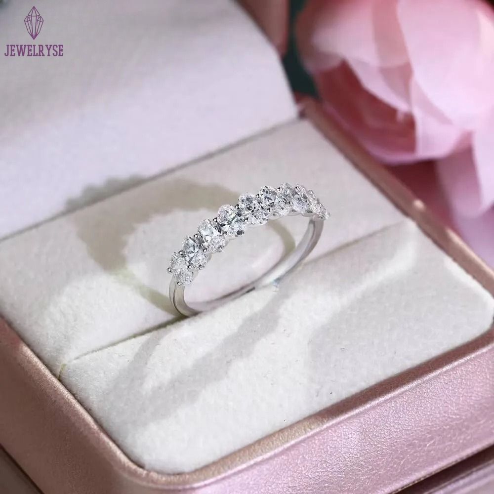 Oval Cut Lab Diamond 10K 14K Gold Ring DEF VS 3x5mm Anniversary Band Lab Grown Diamond Wedding Band