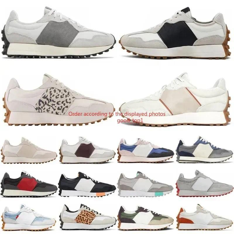 Brand New N327 Running Shoes Men Women Sneakers Light Grey Farmers Market Wheat Multicolor Beige Burgundy Sea Salt Black Khaki Designer Shoes 327s Mens Trainers