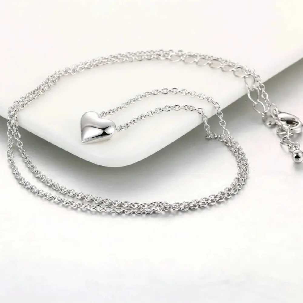Womens Small Heart OL Style Pendant - Silver Smooth Skin-Friendly Daily/Office/Party/Wedding/Anniversary/Gift ZYN100 M251211