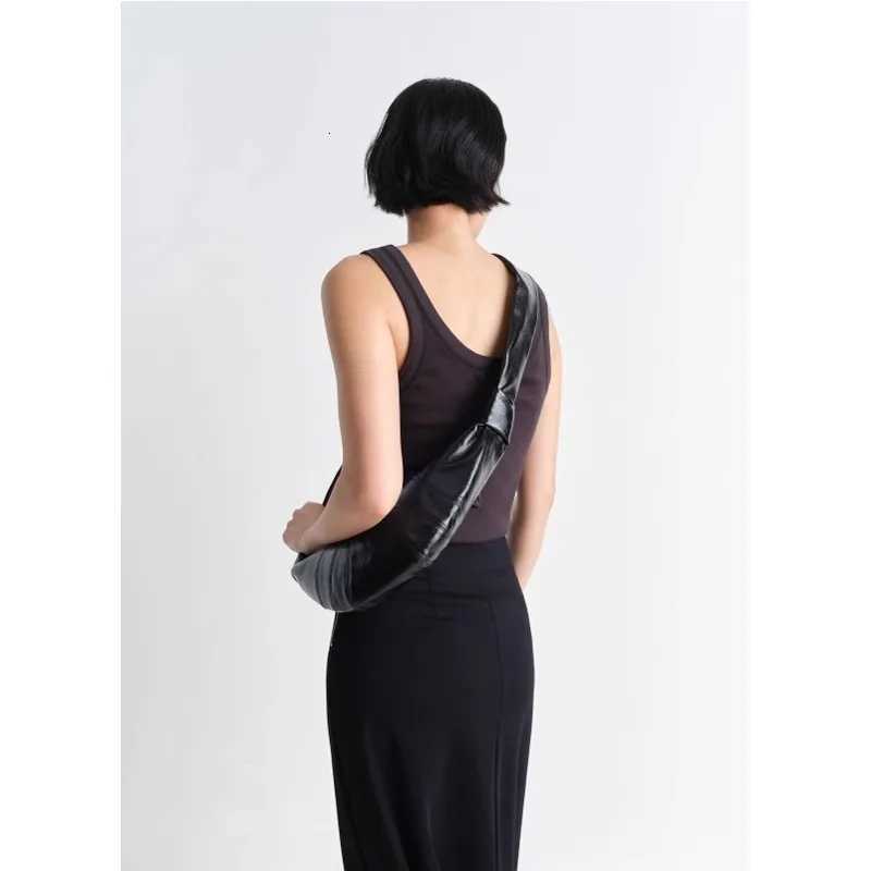 2025 Genuine Leather Dumpling Bag Casual Bag Versatile Crossbody Bag Maillard Fi Vintage Unisex Shoder Bag Y251211