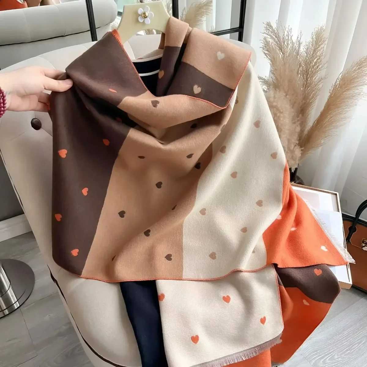 Winter Warmer Thickened Scarf For Women Elegant Tassel Pashmina Shawl Faux Cashmere Warps Autumn Luxury Blanket For Daily Wear Y251211