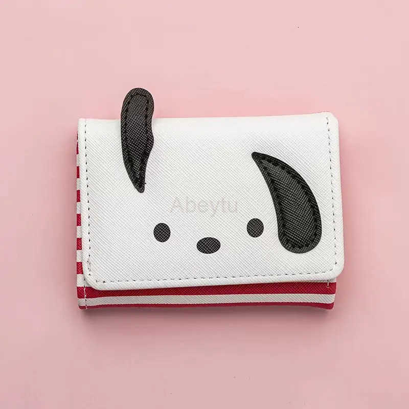 Sanrio New Kawaii Anime Cute Melody Kuromi Cartoon Wallet Hello Kitty Pochacco Short Wallet Change Purse Coin Storage Bag Gift H251211