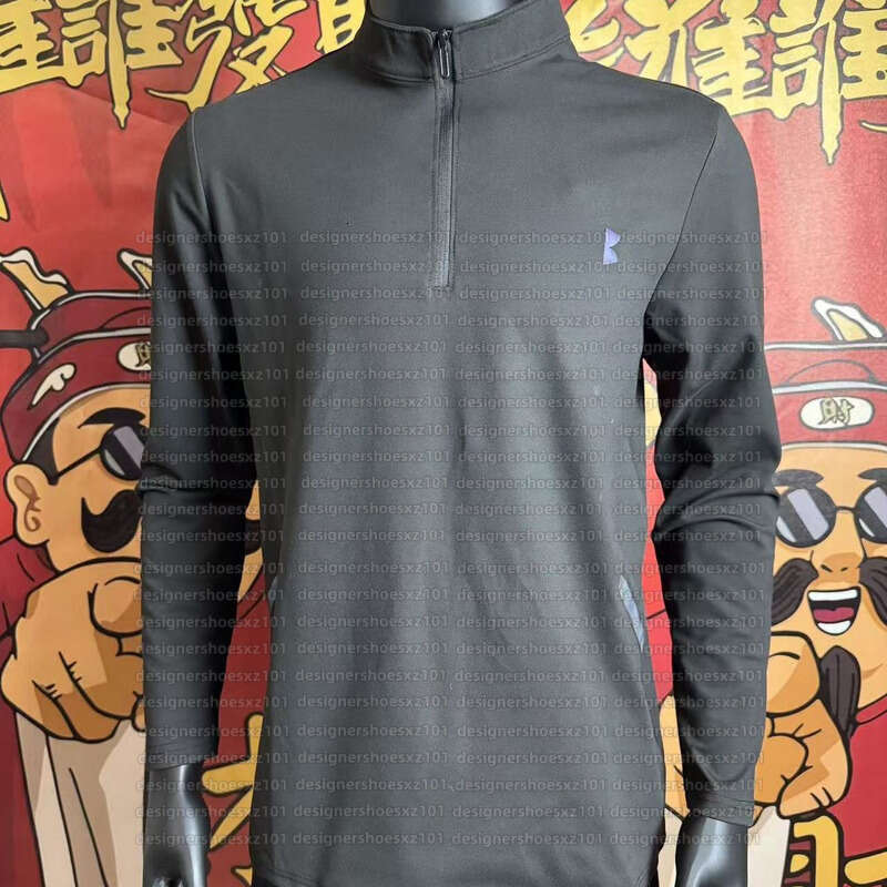 Under Amrour T-shirt Designer Gym Vest Quick Dry Fitness Mens Zipper Long Sleeve Casual Running Sports Yoga Stand Collar Half Zip Sweatshirt Tracksuit