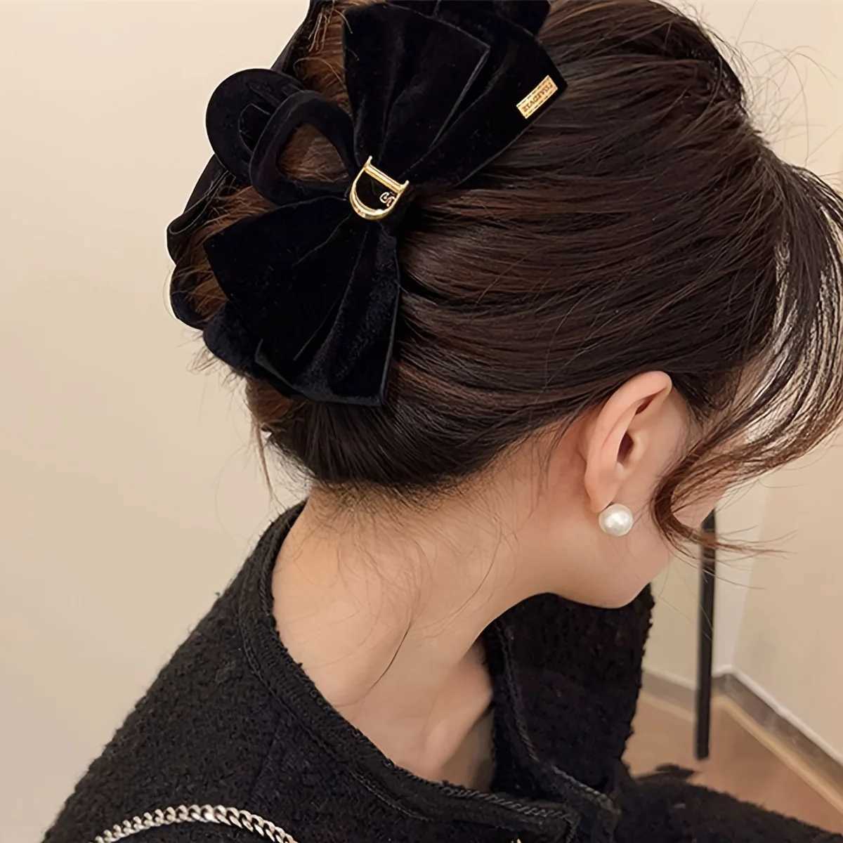 1 Set of Veet Knot Hair Cls Veet Princ Plate Hair Grab Clip Wens Hair Accories Shark Clip Y251210