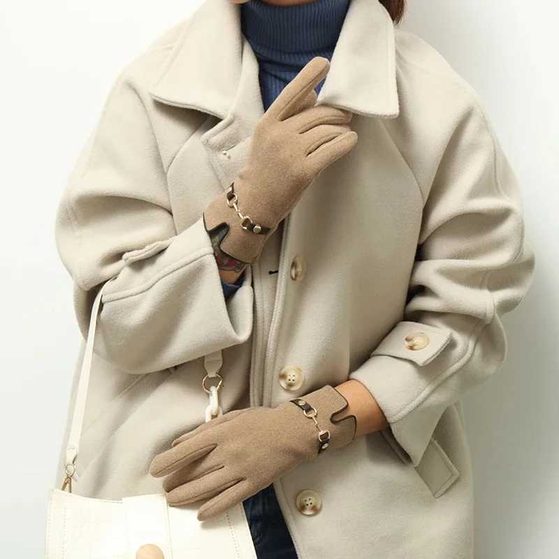 Korean Veet Warm Gs Elegant and Simple Metal Buckle Thick Gs Daily Life Outdoor Skiing and Cycling Gs Equipment Y251210