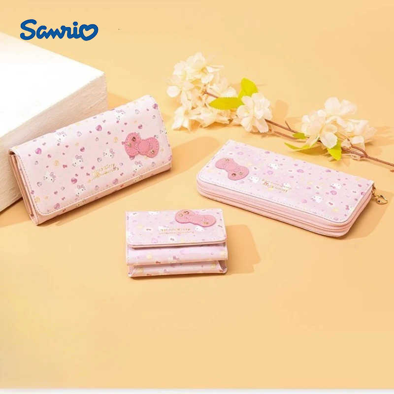 Sanrio Kawaii Hello Kitty Cute Cartoon Wallets Students Student Bank Card Storage Bag Coin Purse Christmas Gifts for Kids H251211