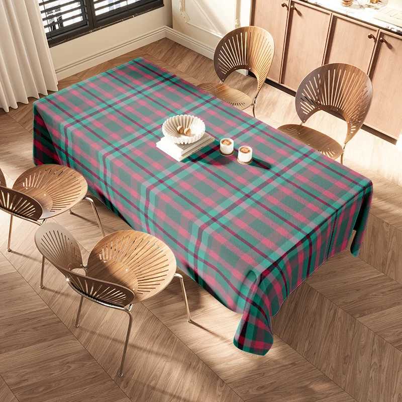 High Quty Plaid Tablecloth Perfect for Dining Room Decoration Red/Green Checkered Fabric 100 Cotton Machine Washable Medium H251211