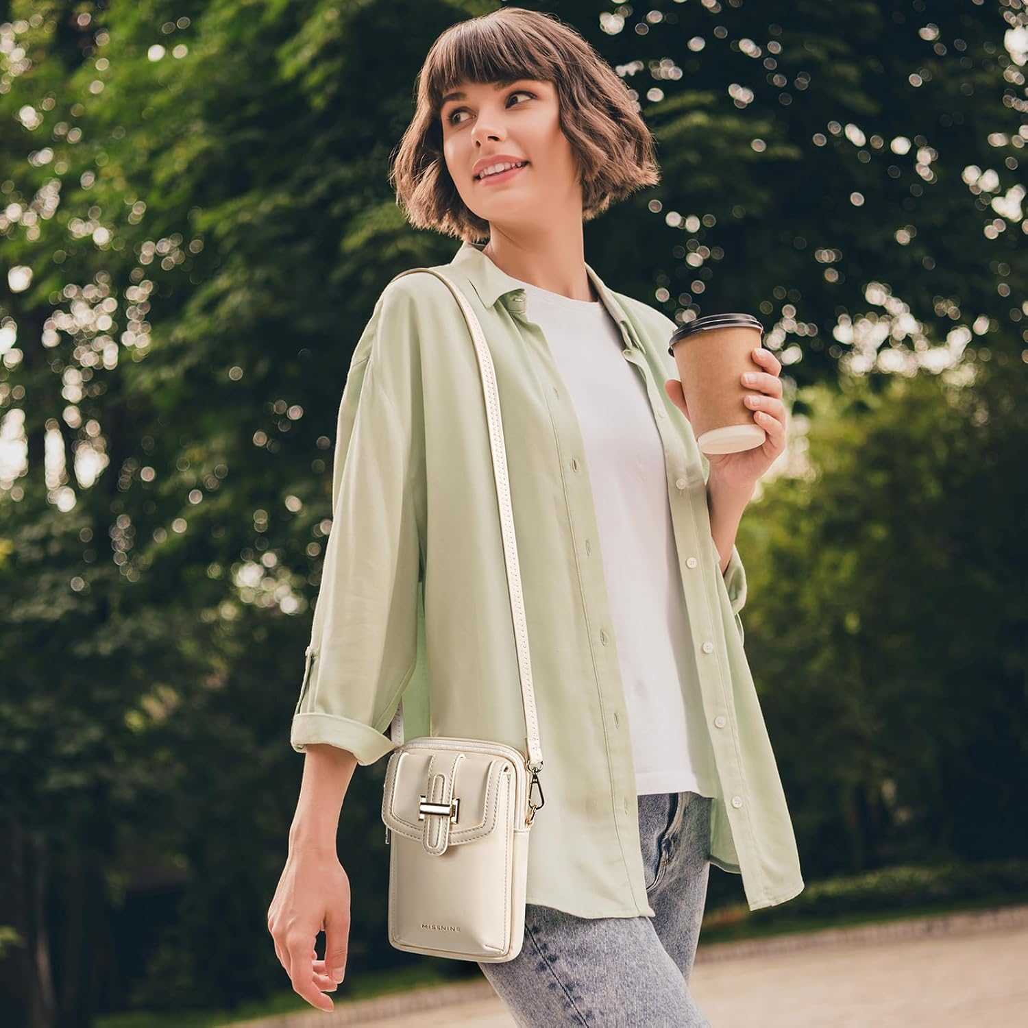 Crossbody Bags for Women Vegan Leather Cell Phone Purses Trendy RFID Wallet Purses with Adjustable StrapM251211