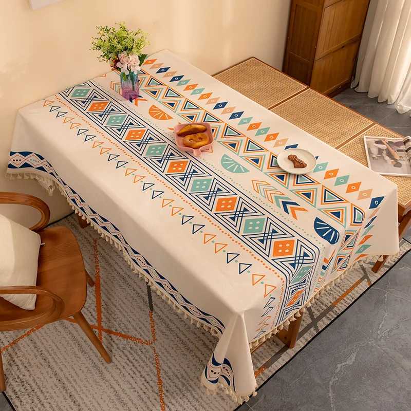 Table Tablecloth Dining Vinyl Reusable Rectangular Waterproof Cotton Oilcloth Fitted Disposable Square Polyester Elastic Round H251211