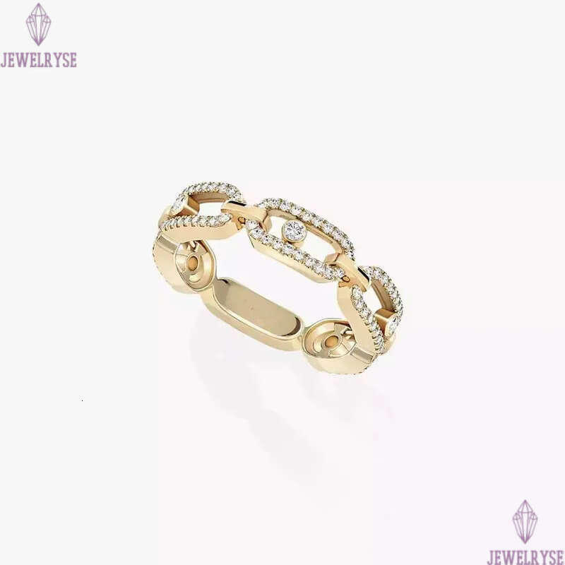 18k rose gold luxury classic bead slide designer ring for women mens bling diamond cz zircon hollow elegant charm crystal love nail rings jewelry