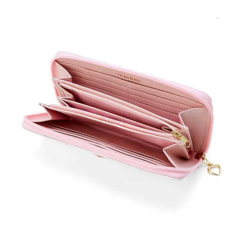 Sanrio Hello Kitty Cute Wallet Women Coin Purses Leisure Zipper Buckle Card Holder Lady Case H251211