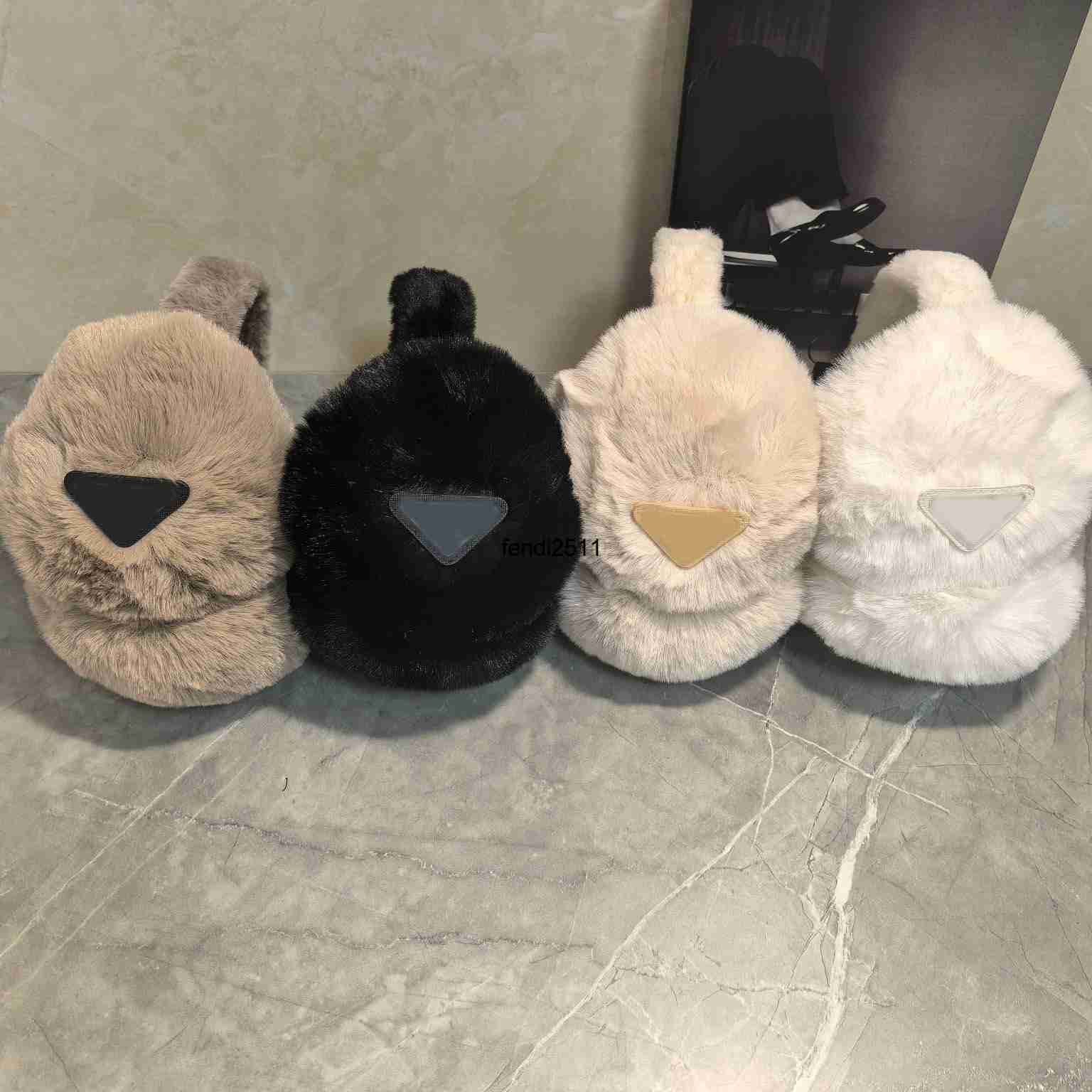 Luxury Earmuffs Women And Mens Ear Muffs Warm Plush Designer Faux Fur Unisex Pure Color Fluffy Earmuff Fashion Simple Winter Accessories