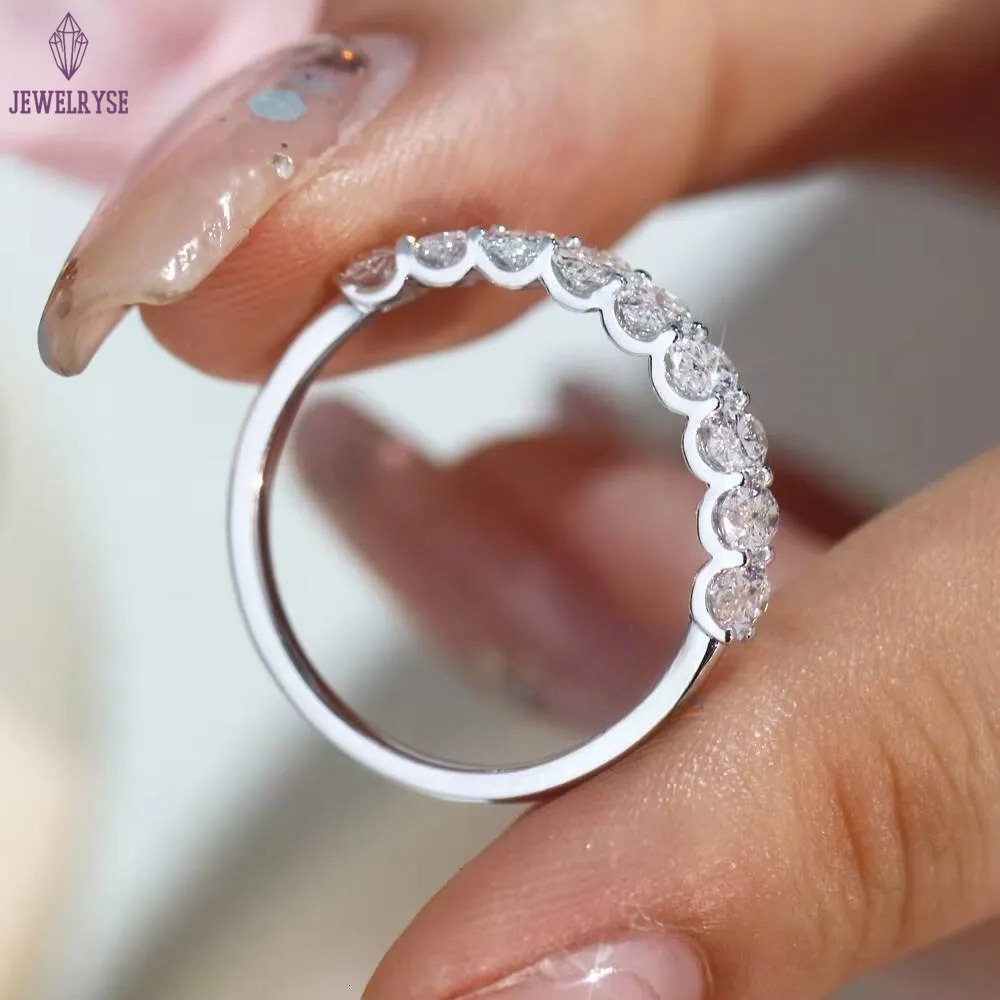 Oval Cut Lab Diamond 10K 14K Gold Ring DEF VS 3x5mm Anniversary Band Lab Grown Diamond Wedding Band