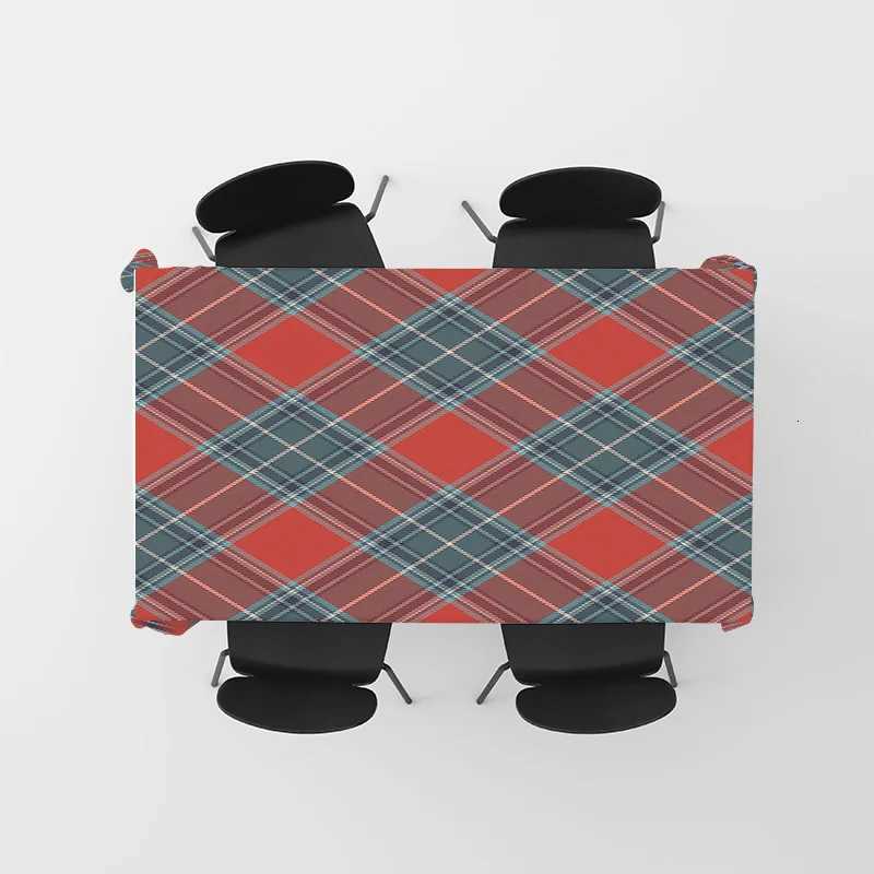 Red Plaid Dining Table Cover Modern Home Decor Fabric Large Size for Kitchen Living Room Perfect Christmas Gift For Mom or Dad H251211