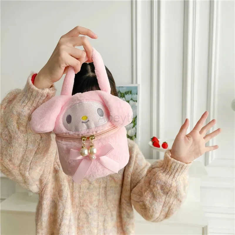 Sanrio Creative Plush Toy Backpack Internet Celebrity Cartoon Makeup Bag Claw Machine Doll Exchange Gift Girlfriend Accessories H251211