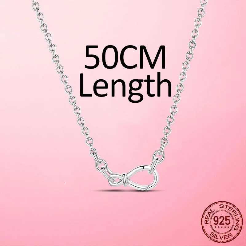 Classic Basic Chain 925 Silver Snake Chain Necklace Choker Infinity Infinite Me Clasp Necklace Collier Femme Jewelry M251211