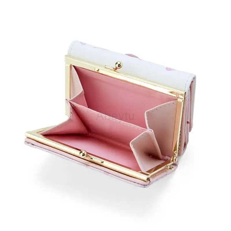 Sanrio Purses for Women Cute Wallet Women Hello Kitty Coin Pouches Kawaii Case Short Key Wallet for Girls Gifts H251211