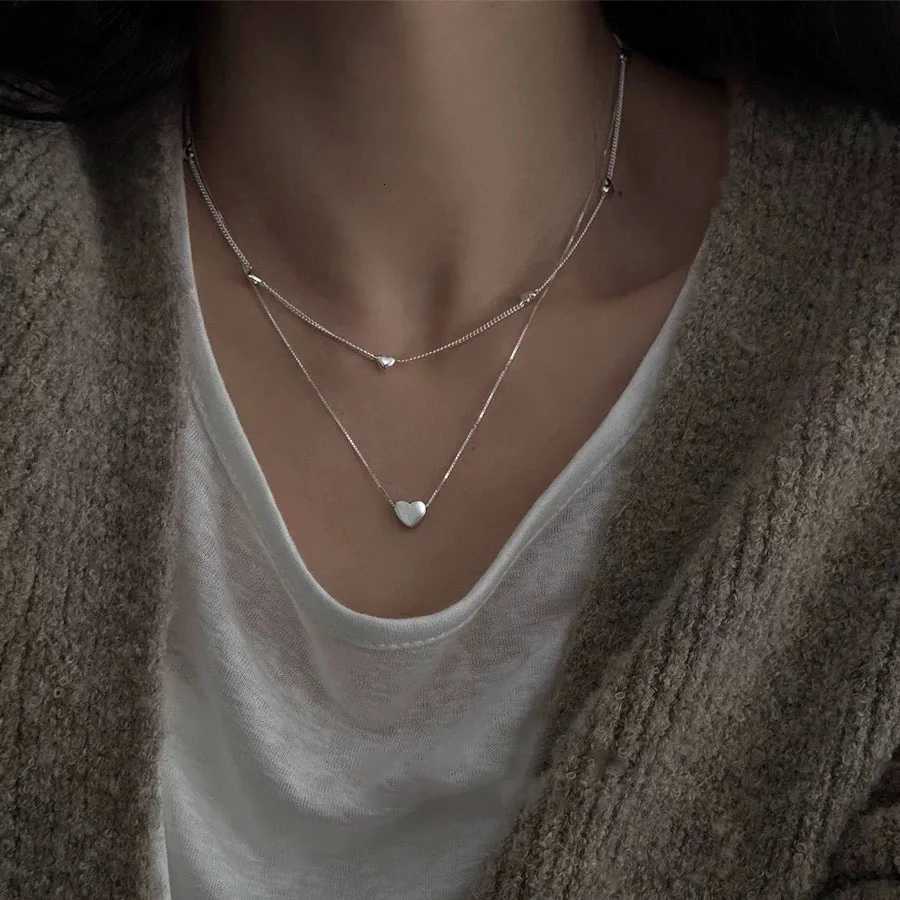 S925 Sterling Silver Necklaces For Women Simple Chain Fashion Minimalist Pendant Heart Necklaces Birthday Gift M251211