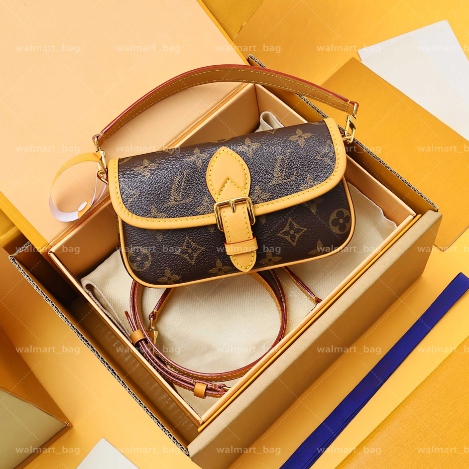 Designer Bag Diane Baguette Bag Vuittonbags Women Fashion Crossbody Bag Classic Brown Embossed Handbag Multi Styles Silk Shoulder Strap Shoulder Bag