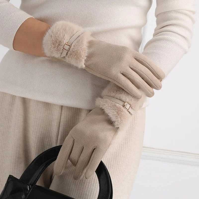 Winter P Warm Gs for Wen Thick Touch Screen Metal Buckle Decoration Touch Screen Gs Windproof Cmuting Accory Y251210