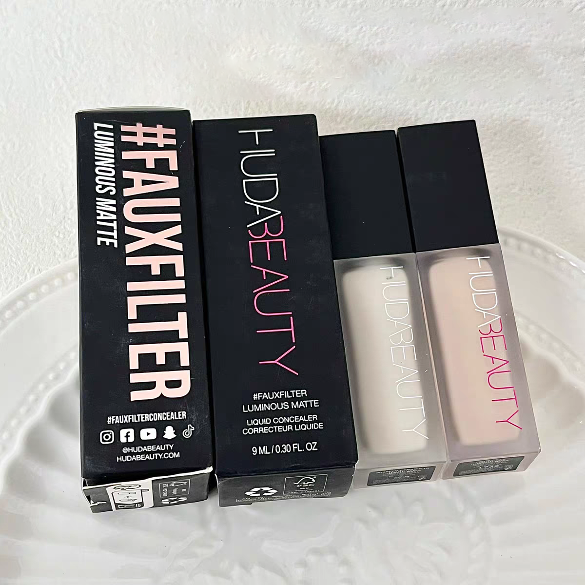 HUDA Beauty FAUXFILTER LUMINOUS MATTE 9ml Brightening Cover Long Lasting Without Wrinkles Brightening Tear Troughs Dark Circles Cosmetics