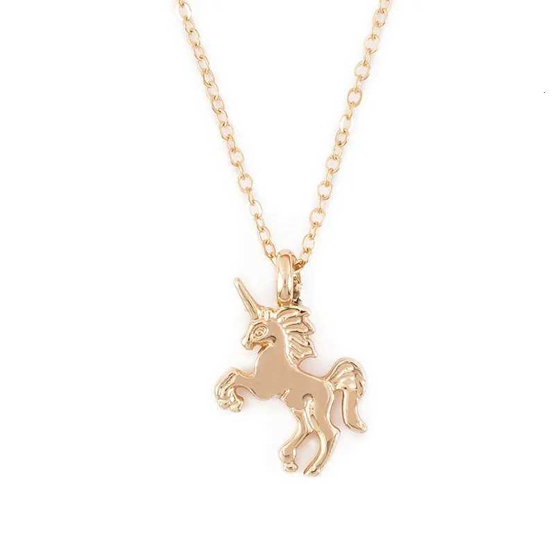 Unicorn Necklace Horse Shaped Alloy Plating Necklace For Women Fashion Trendy Necklace Jewelry M251211