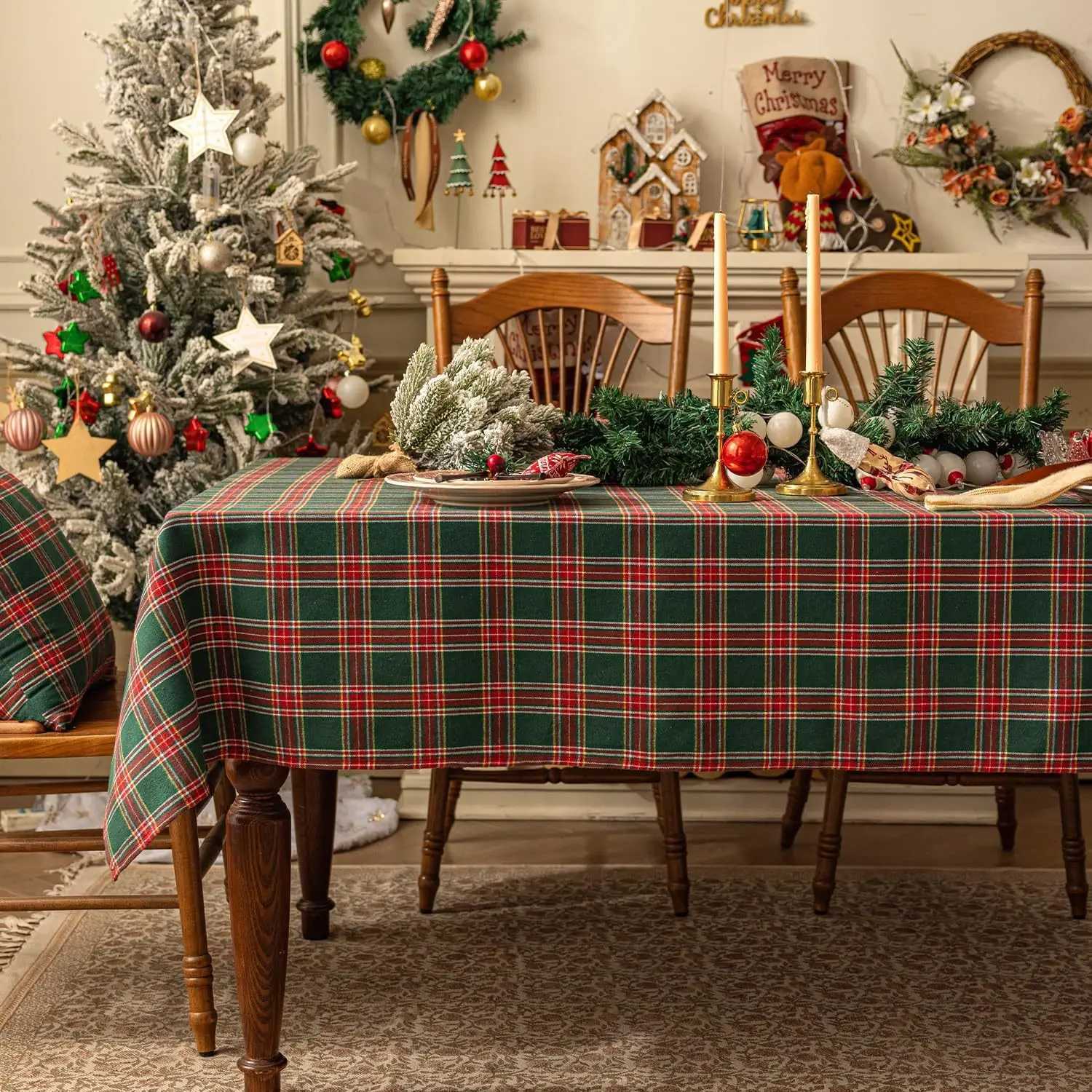Checkered Tablecloth Suitable For Holiday Parties Banquets Restaurants Kitchen Decoration H251211