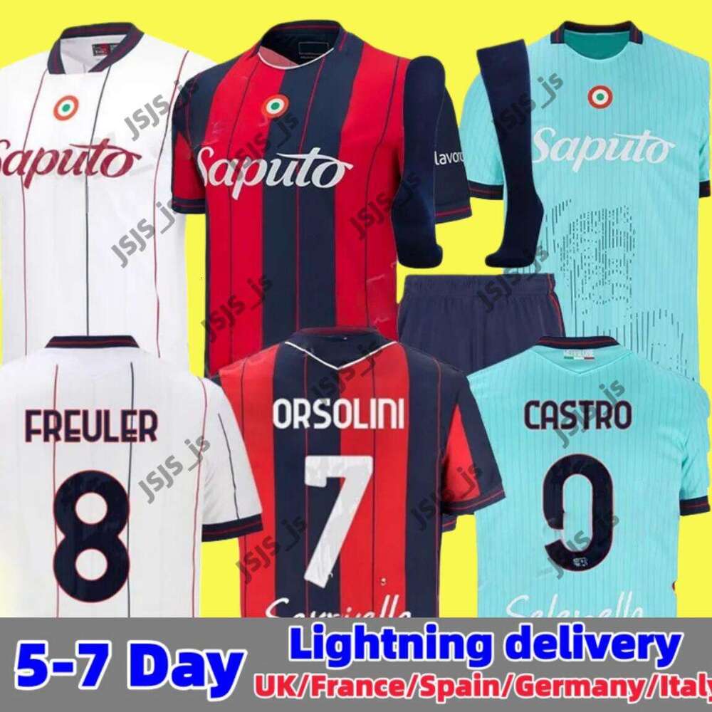 25/26 BoloGna Soccer Jerseys CAMBIAGHI NDOYE ORSOLINI CASTRO DALLINGA 2025 2026 AEBISCHER FREULER FERGUSON FABBIAN Men Kids Kit Sets football shirts
