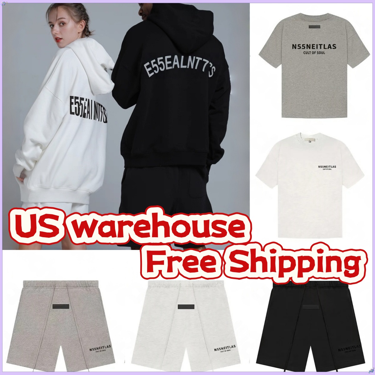 Mens Hoodies Designer Essentials Hoodie Men Women Sweatshirt Quality Tracksuit Pullover clothes Streetwear Cotton Letter Printed Hoody essentialsalys Hoodie