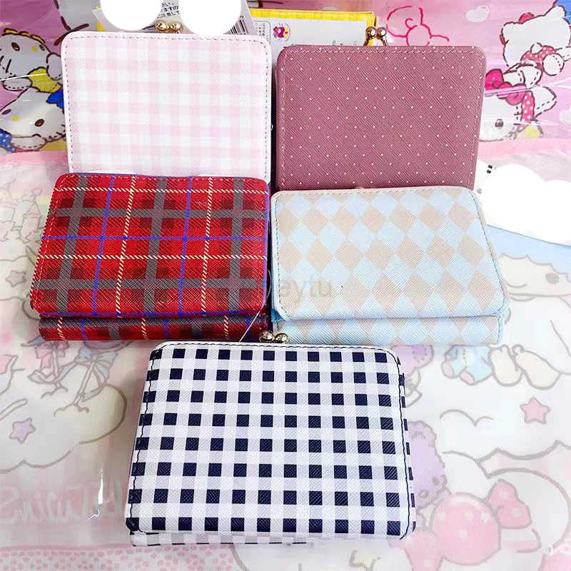 Sanrio Hello Kitty Pu Wallet Kawaii Kuromi Cinnamoroll Melody Casual Fashion Pu Leather Wallet Cute Folding Card Bags Birthday Gifts H251211