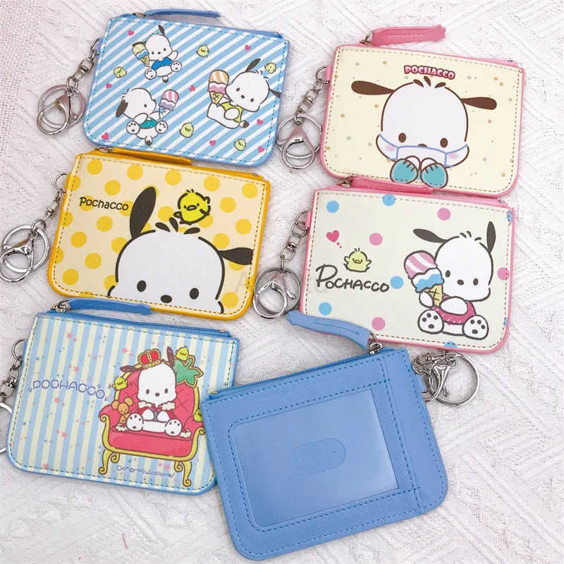 Sanrio Hello Kitty Cute Wallet Coin Purses PochaccoZipper Melody Card Holder Kuromi Coin Pouch Cartoon Printed Clutch Case H251211