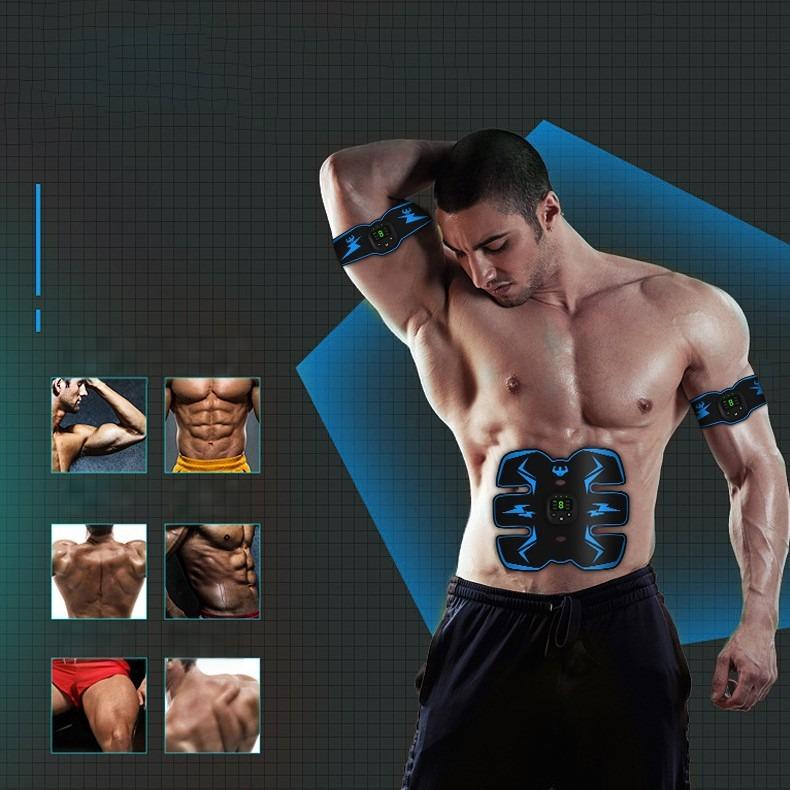 EMS Abdominal Trainer Portable Muscle Trainer with 10 Modes and 20 Levels of Intensity, Suitable for Men and Women, Ideal for Home Fitness Enthusiasts