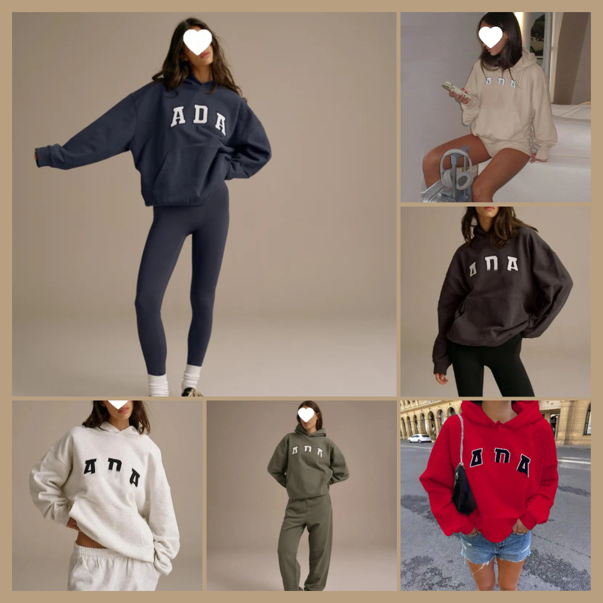 Designer Women's Hoodie Casual Letter Printing Loose Ada Sweatshirt High Street Trendy Comfort Womens Clothing