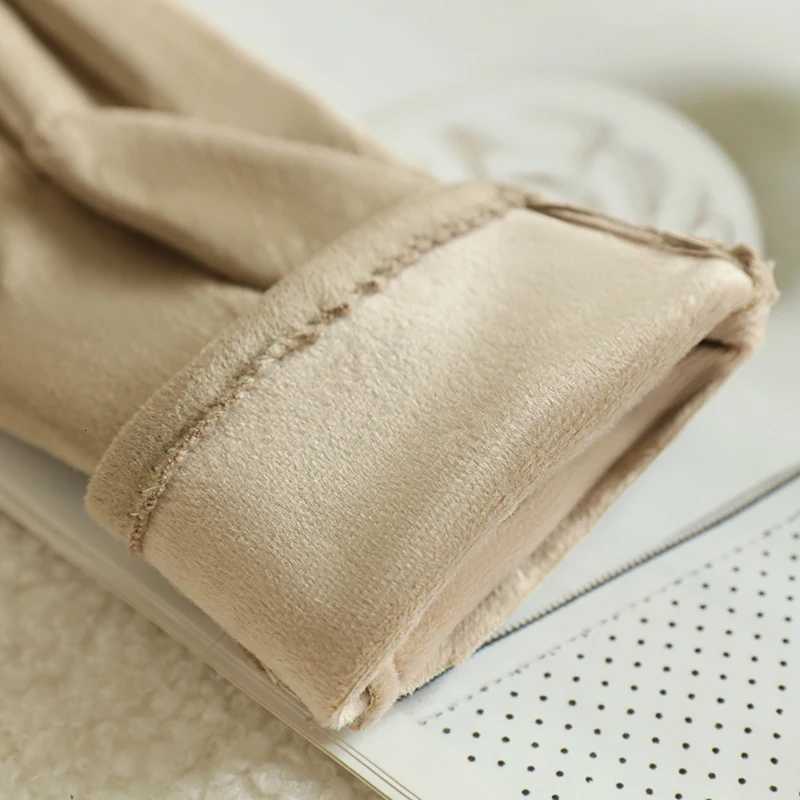 1 Pair of Gs for Wen in Winter Fleece-Li to Heattech and Touch Screen Pu Elegant and Exquisite Cycling Driving Gs Y251210