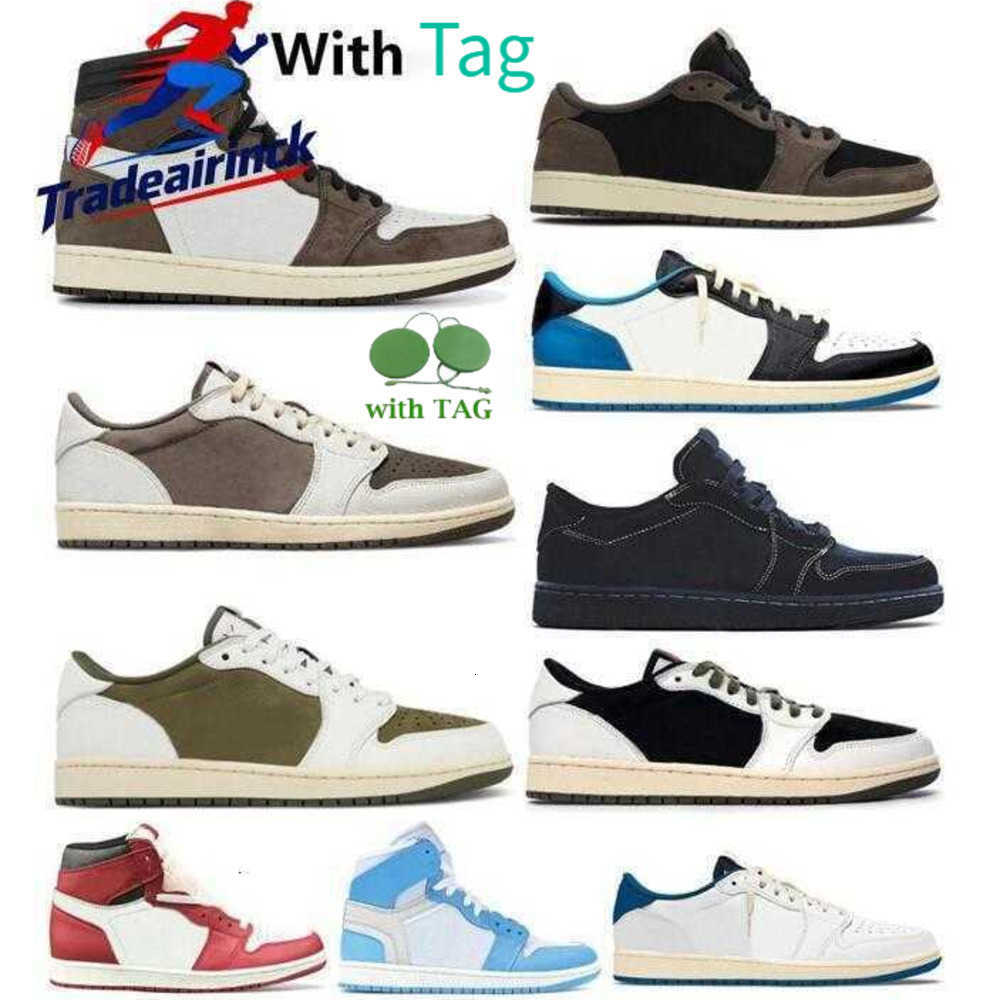 Basketball Shoes - Fragments shoes High Blue White LOW SP Men Cactus Jack Dark Mocha University Hyper Basketball Sport Sneaker 36-46