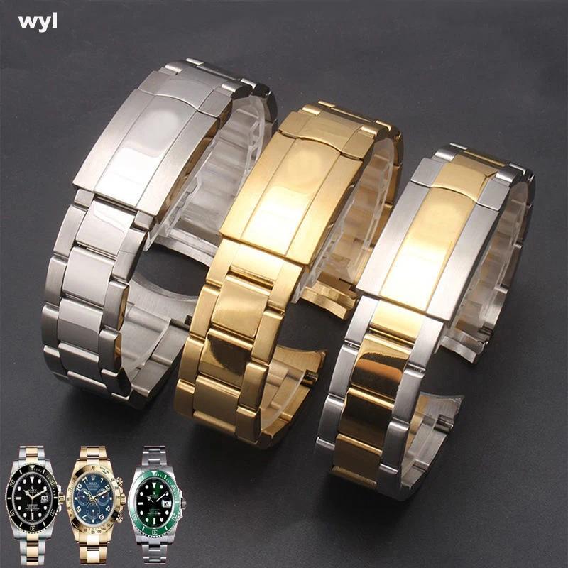 20mm 904L Stainless steel Watch strap for Rolex Explorer 2 ditongna diver green black water ghost King accessories
