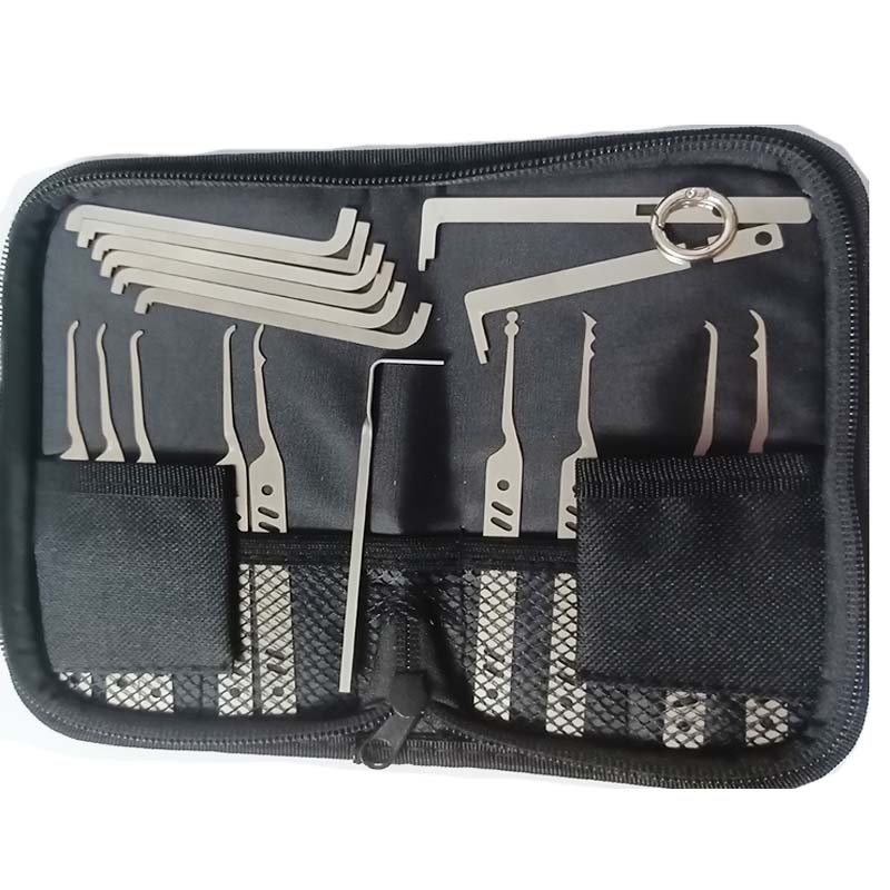 Universal 9 PCS Hooks Stainless Steel House Cupboard Lock Repair Practice Tool Plus 9 CS Tension Wrench Tool Easy Carry