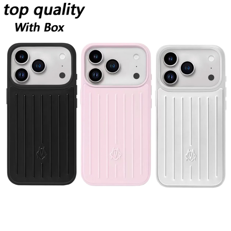 AAAA RIM Phone Case Suitcase Designer iPhone Case for Apple iPhone 17 Pro Max 16 15 14 Plus Polycarbonate Aluminum Alloy MagSafe Weave Back Cover Titanium Phone Cases