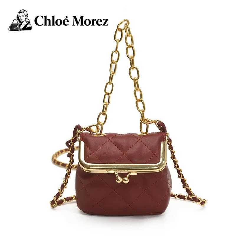 Wens Mini Crossbody Bag Diamd Grid Fragrant Wind Small Square Shoder Bag with Chain Clip Stylish Trendy Cpact Purse Y251211