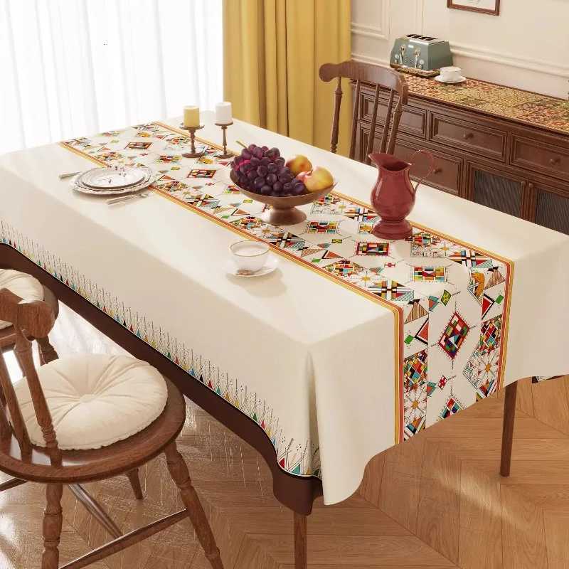 Small Fresh Tablecloth Sheepskin Texture No Wash Oil Proof Waterproof Table Cover Rectangular Dining Table Coffee Table Mat H251211