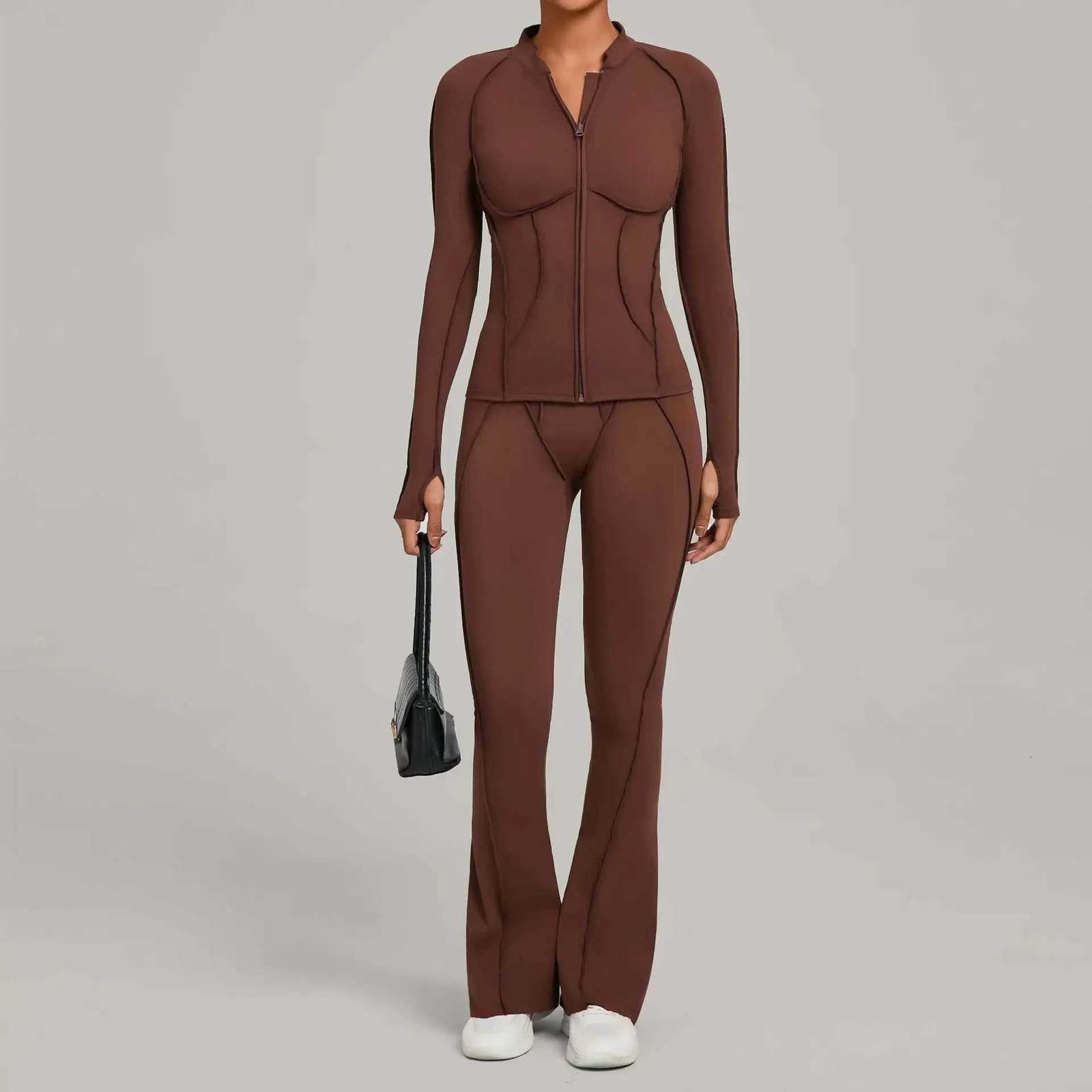 Seamless Yoga Sets Sports Fitness High Waist Hip-lifting Shapeing Trousers Backless Bra Suit Workout Gym Leggings Sets for WomenT251211