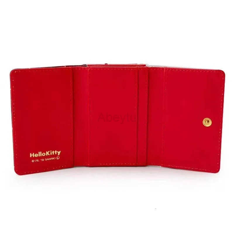 Sanrio New Hello Kitty Cartoon Cute Wallet New WomenS Wallet Pink Japanese Girl Heart Jade Guigou Short Lock Wallet Card Bag H251211