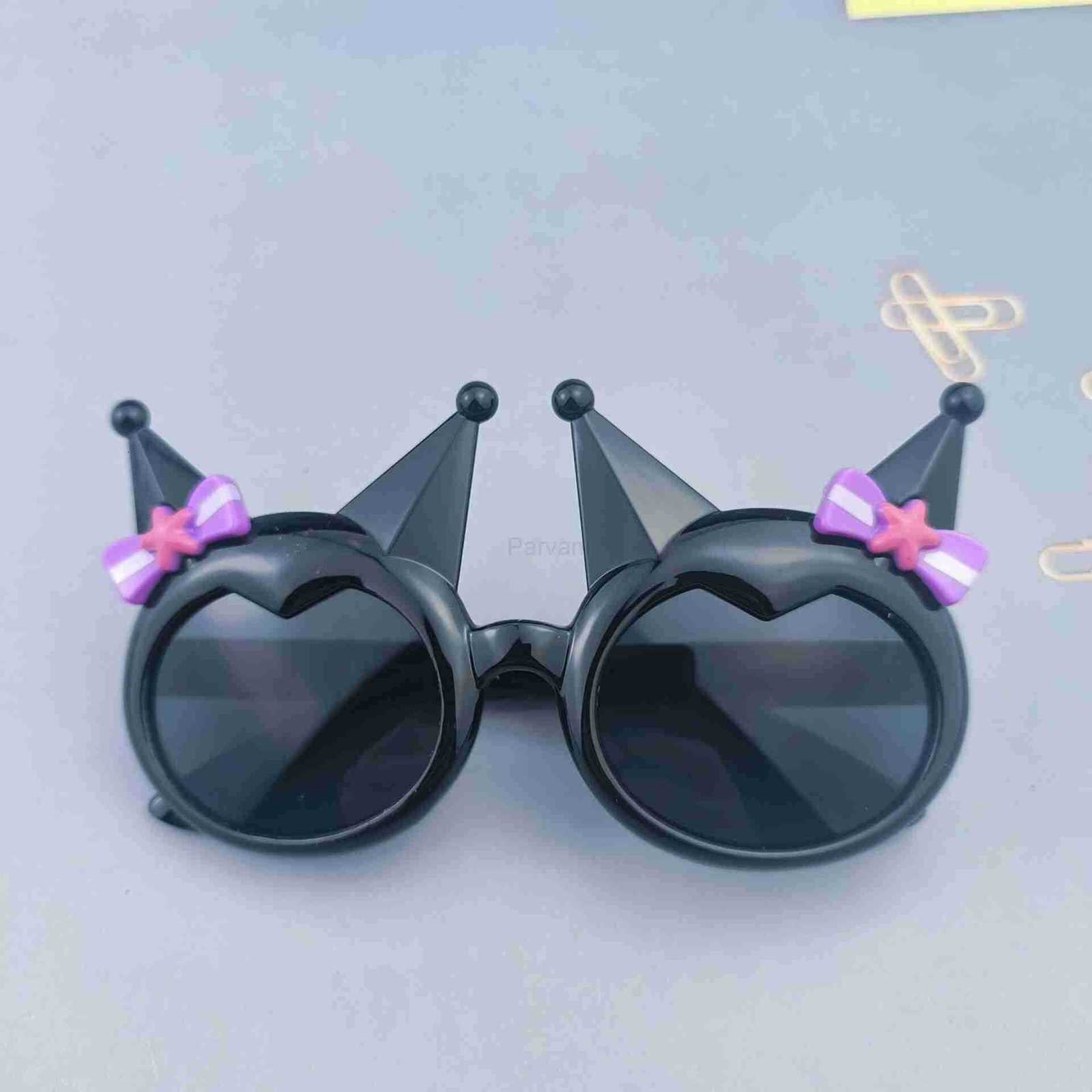 Sanrio Kuromi Childrens Glasses Baby Girl Princess Bow Sunglasses Fashion Girls Boys Runway Spring Outing Cool H2512111 - view 9