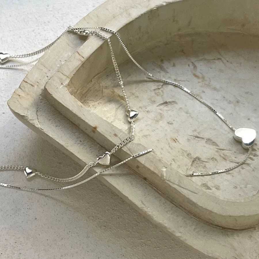 S925 Sterling Silver Necklaces For Women Simple Chain Fashion Minimalist Pendant Heart Necklaces Birthday Gift M251211