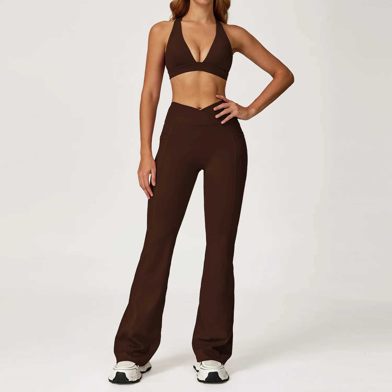 2PCS Fitness Suit Yoga Pilates Set Athletic Wear Gym Workout Tracksuit Women Push Up Yoga Suit Female Sports Bra Leggings SuitT251211