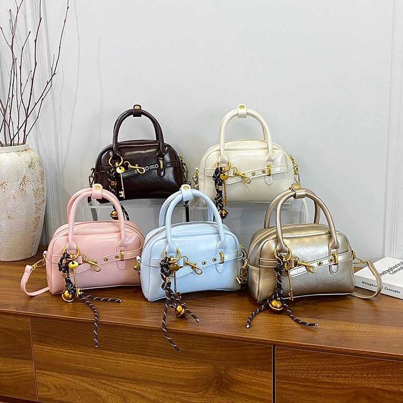 MOODS Mini Bost Top-handle Bags For Wen 2025 Luxury Designer Purses And Handbags Small Shoder Crossbody Bag With Pendants Y251211