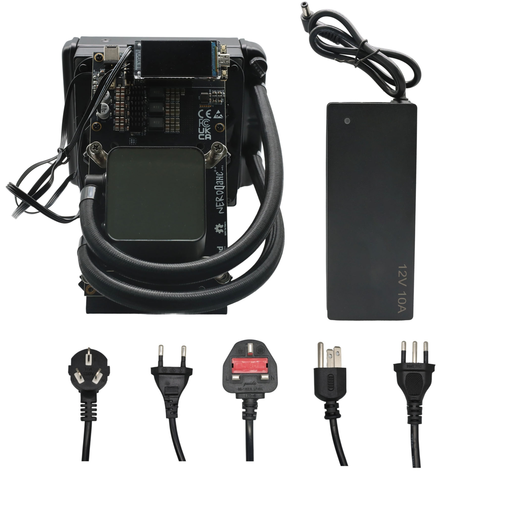Stellapex Solo Miner Nerdqaxe++ 4.8TH/s Bitcoin Miner 75W 4Pcs BM1370 Chips ASIC Miners Cryptocurrency Mining Water Cooling Machine Lottery BTC Miner 
